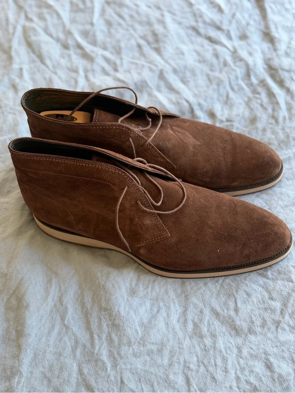 Briono Men’s Dessert Brown Suede Chukka Boots - Lace-Up Casual